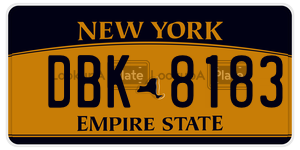 DBK8183  license plate in NY