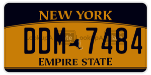 DDM7484  license plate in NY