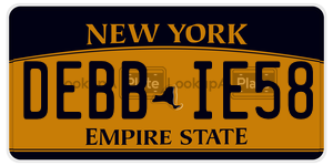 DEBBIE58 license plate in New York