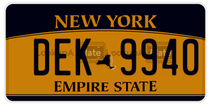 DEK9940  license plate in NY