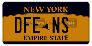 DFENS  license plate in NY