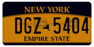 DGZ5404  license plate in NY