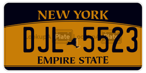 DJL5523  license plate in NY