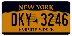 DKY3246 license plate in New York