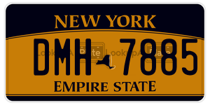 DMH7885  license plate in NY