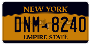 DNM8240 license plate in New York
