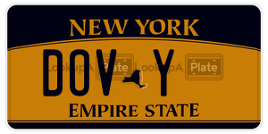 DOVY  license plate in NY