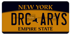 DRCARYS license plate in New York