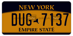 DUG7137  license plate in NY