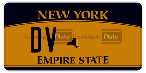 DV license plate in New York