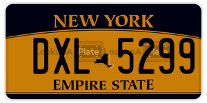 DXL5299  license plate in NY