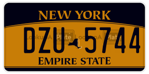 DZU5744 license plate in New York