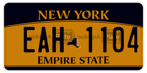 EAH1104 license plate in New York