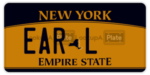 EARL license plate in New York