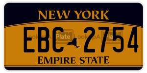 EBC2754  license plate in NY