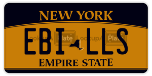 EBILLS license plate in New York
