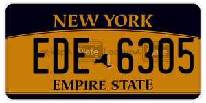 EDE6305  license plate in NY