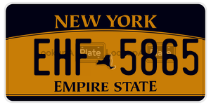 EHF5865 license plate in New York