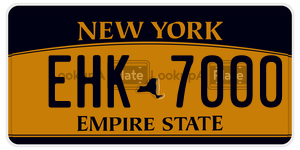 EHK7000  license plate in NY