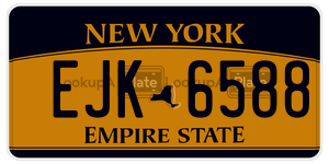 EJK6588  license plate in NY