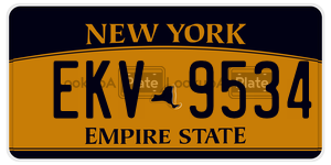 EKV9534  license plate in NY