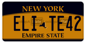 ELITE42  license plate in NY