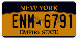 ENM6791  license plate in NY