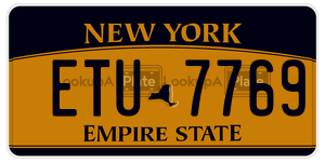 ETU7769  license plate in NY