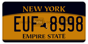 EUF8998 license plate in New York