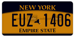 EUZ1406 license plate in New York
