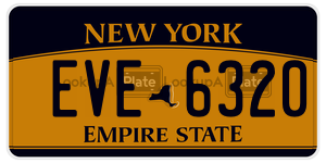 EVE6320  license plate in NY