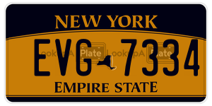 EVG7334 license plate in New York