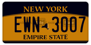 EWN3007  license plate in NY