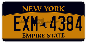 EXM4384  license plate in NY