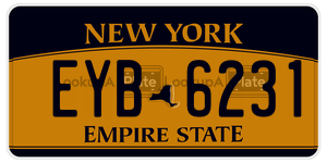 EYB6231  license plate in NY