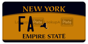 FA license plate in New York