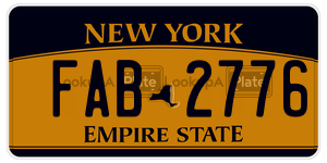 FAB2776  license plate in NY