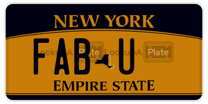 FABU  license plate in NY