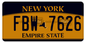 FBW7626  license plate in NY