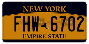 FHW6702  license plate in NY