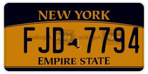 FJD7794  license plate in NY