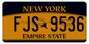 FJS9536  license plate in NY
