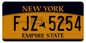 FJZ5254 license plate in New York