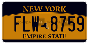 FLW8759  license plate in NY