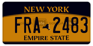 FRA2483  license plate in NY