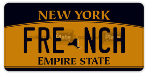 FRENCH license plate in New York