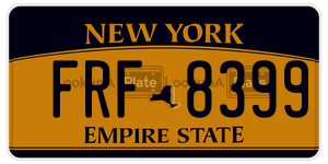 FRF8399  license plate in NY