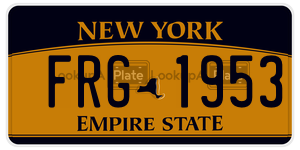 FRG1953  license plate in NY