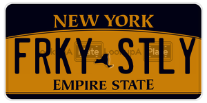 FRKYSTLY license plate in New York