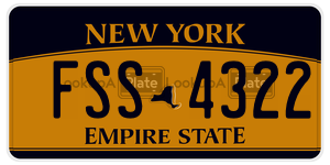 FSS4322  license plate in NY